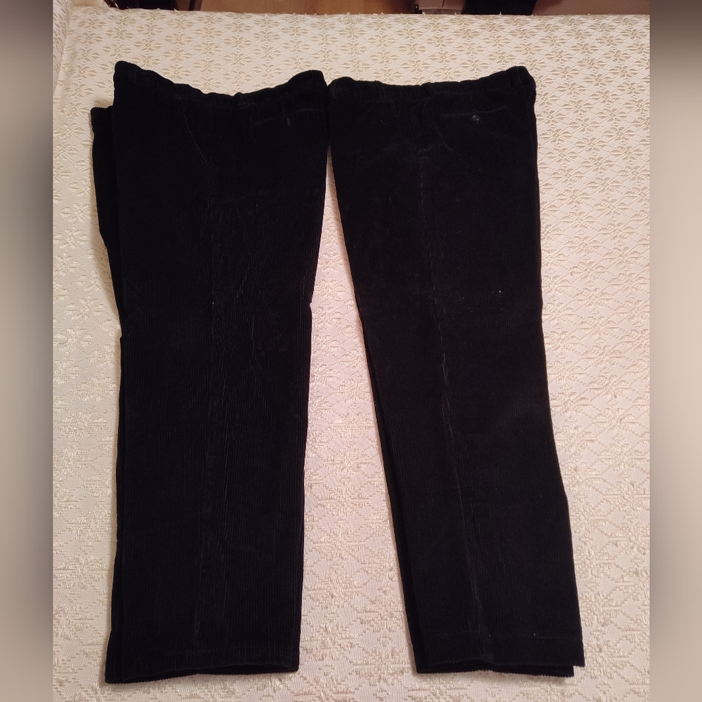 2 pairs of black corduroy pants NWOT